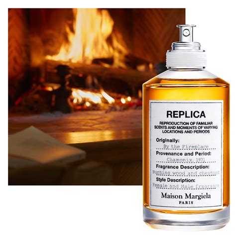 replica perfume by the fire place|maison martin margiela by fireplace.